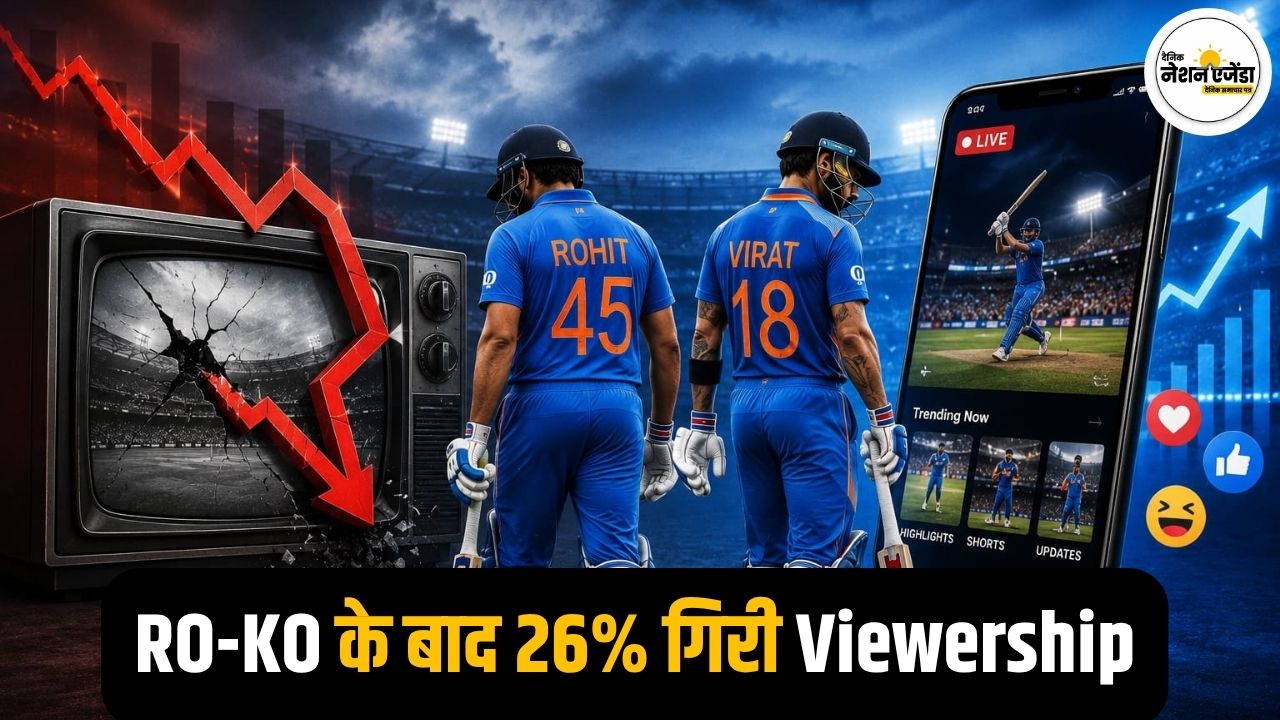 रोहित-विराट के संन्यास के बाद टी20 की चमक फीकी! टीवी पर क्रिकेट व्यूअरशिप 26% घटी, डिजिटल प्लेटफॉर्म की ओर बढ़े फैंस